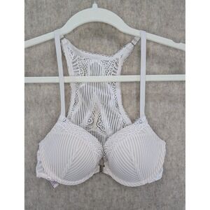Victoria's Secret Dream Angels Lined Demi Bra Lace Front Close 34C Racerback